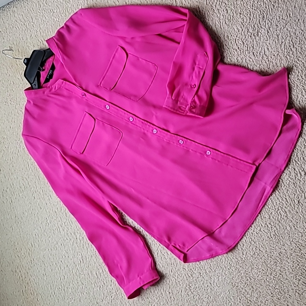 Hot pink dressy blouse